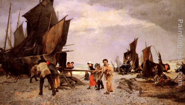 Louis Robert Carrier-Belleuse Au cabestan